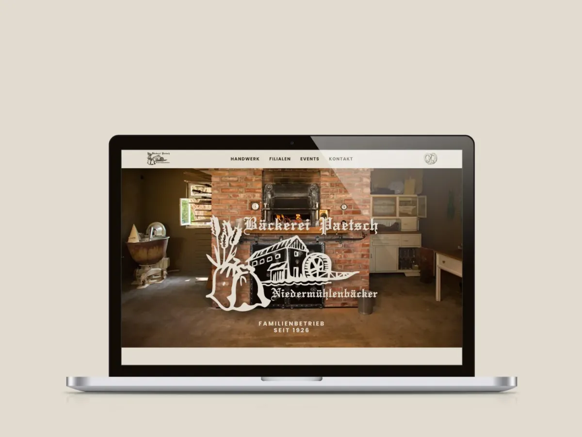 Website Bäckerei Pätsch